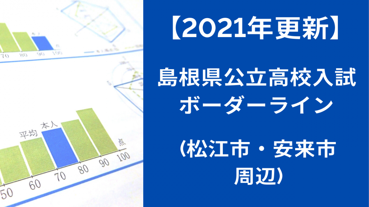 【2021年更新】島根県公立高校入試ボーダーライン(松江市・安来市周辺)