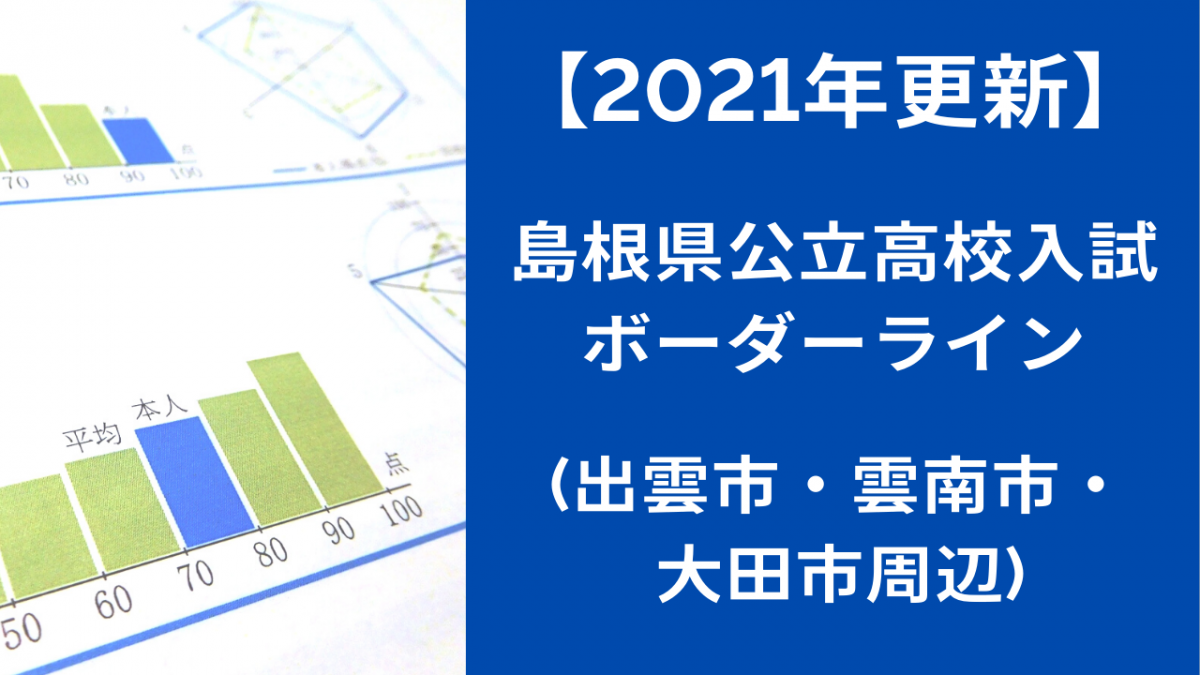 【2021年更新】島根県公立高校入試ボーダーライン(出雲市・雲南市・大田市周辺)