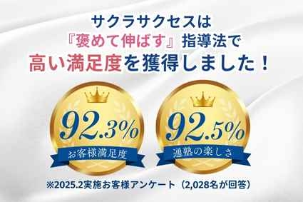高いお客様満足度!
