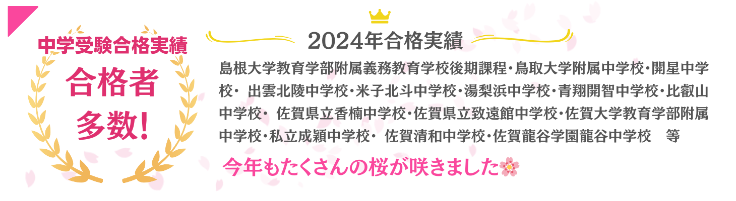 島大附属中学校・・・15名合格!